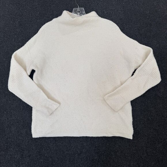 Madewell Sweaters - Madewell Southfield Sweater Women's Small Ivory Mock Neck Wool Blend